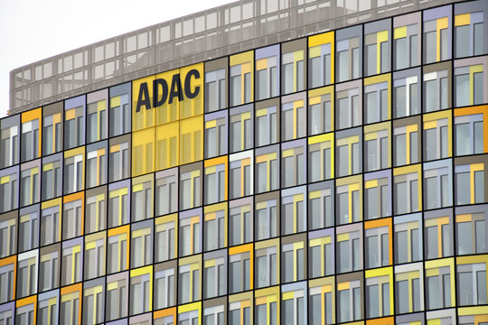 Munich, Bavaria / Germany - June 22, 2019: Headquarters of Allgemeiner Deutscher Automobil-Club e.V. in Munich, Germany - ADAC is an automobile association in Germany