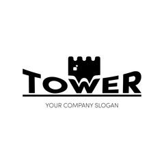 Tower Logo concept vector illustration, isolated on white background