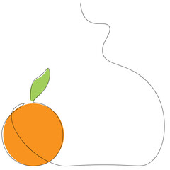 Orange tree citrus exotic fruit vector illustration