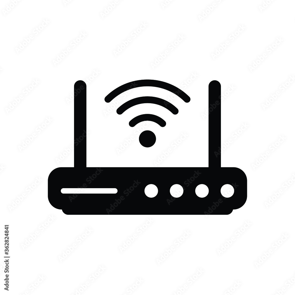 Poster wifi router icon vector. internet symbol