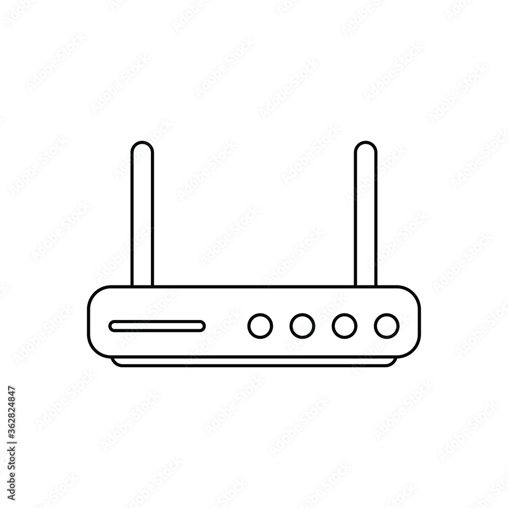 Poster wifi router icon vector. internet symbol