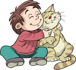 Childhood domestic animal kitty.