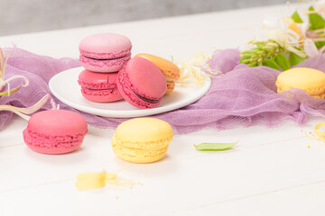 French sweet macarons