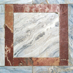 Geometric pattern surface of marble floor