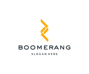 Boomerang logo design template vector - obrazy, fototapety, plakaty