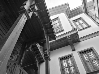 Naklejka premium Old hauses in the Ankara Castle,editorial