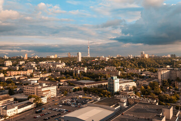 daytime Kiev, view of the city from the roof