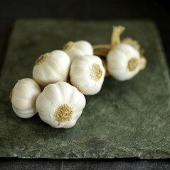 Close up of some raw garlic