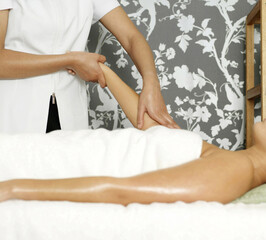 Woman enjoying a relaxing body massage