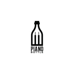 logo for bottle and piano