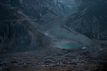 Above Manang mountain village, Annapurna circuit, Nepal