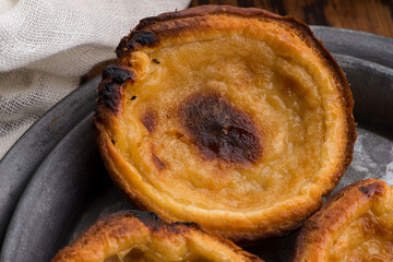Typical portuguese dessert pasteis de nata
