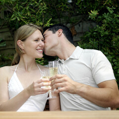 Couple celebrating their anniversary