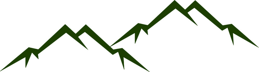 abstract mountain two letter M logo icon