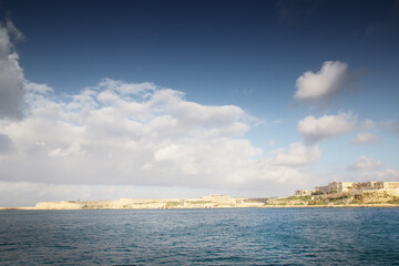 Fototapeta premium seascape image from the grand harbour in malta