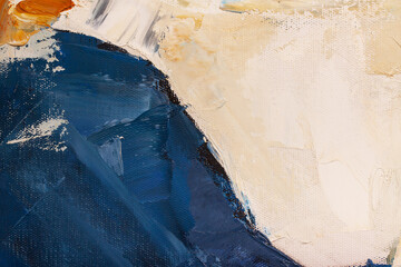 The texture of the canvas, coated with oil paints. Trendy colors, copy space. The concept of a creative atmosphere, artistic events, education, etc.
