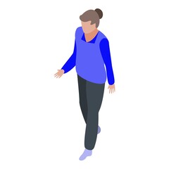 Woman cotton worker icon. Isometric of woman cotton worker vector icon for web design isolated on white background