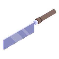 Old saw icon. Isometric of old saw vector icon for web design isolated on white background