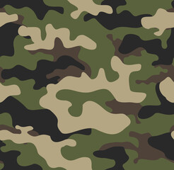 Fototapeta premium Camouflage seamless pattern. Army background. Texture. Print