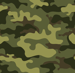 
Camouflage seamless pattern. Print on fabric. Hunting and fishing. Vector