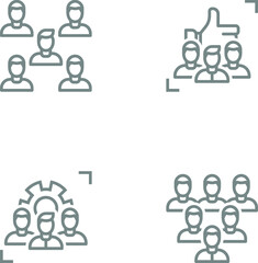 Scale Your Team, Vector Icons Set. Contains such Icons as People, Recruitment, Human Resource, and more. Pixel Perfect. Illustration.