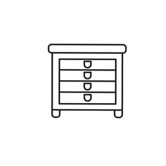 drawer icon vector