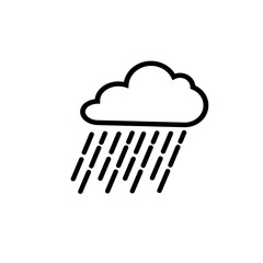 Rain line icon vector