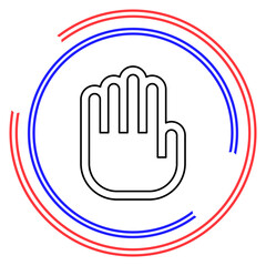 stop hand vector icon
