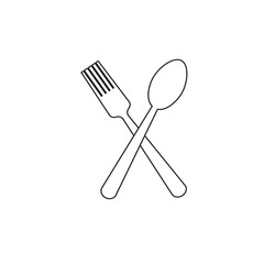 Spoon fork icon vector