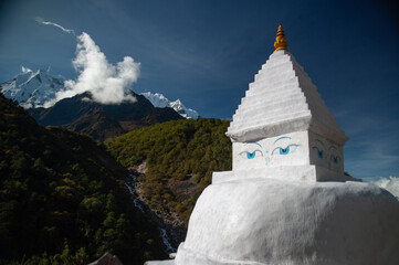 buddhist stupa in the himalayas