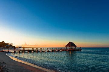Fototapeta premium pier gazebo at sea