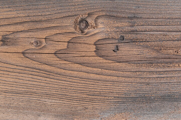 Wood texture with knots. Brown nature background..