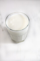 Turkish Drink Ayran or Kefir / Buttermilk made with yogurt. Food, cold.
