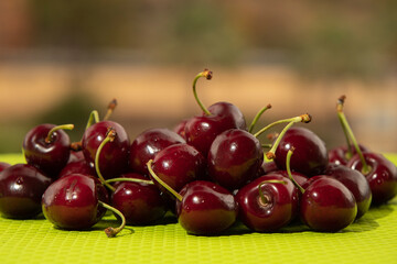 Cherries against the background of nature