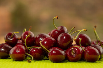 Cherries against the background of nature