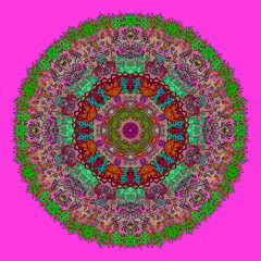 Obraz premium mandala symmetry pattern ornamental round ornament colorful motif
