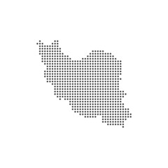 Iran dotted polka dot map. Vector