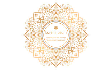 luxury mandala design with gold color, Vector mandala floral patterns with white background