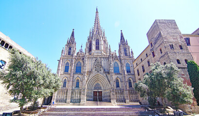 Obraz premium Barcelona Cathedral, Catalunya, Spain, Europe