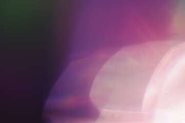 Crystal Optical Flare Colored Overlay Effect Vintage Abstract Bokeh and Light Leaks Photo with Retro Camera Defocused Blur Reflection Bright Sunlights. Use Screen Overlay Mode for Photo Processing.