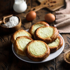 Traditional homemade cottage cheese pastry