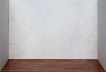 Interior, vintage background of concrete wall and wooden floor