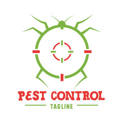 pest control logo for fumigation business. vector illustration