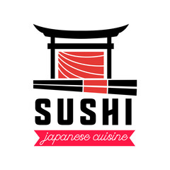japanese logo for japanese restaurant. vector illustration