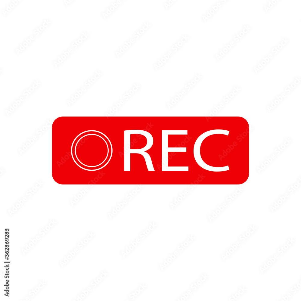 Poster rec / record button trendy flat style vector icon. symbol for your web site design, logo, app ui.