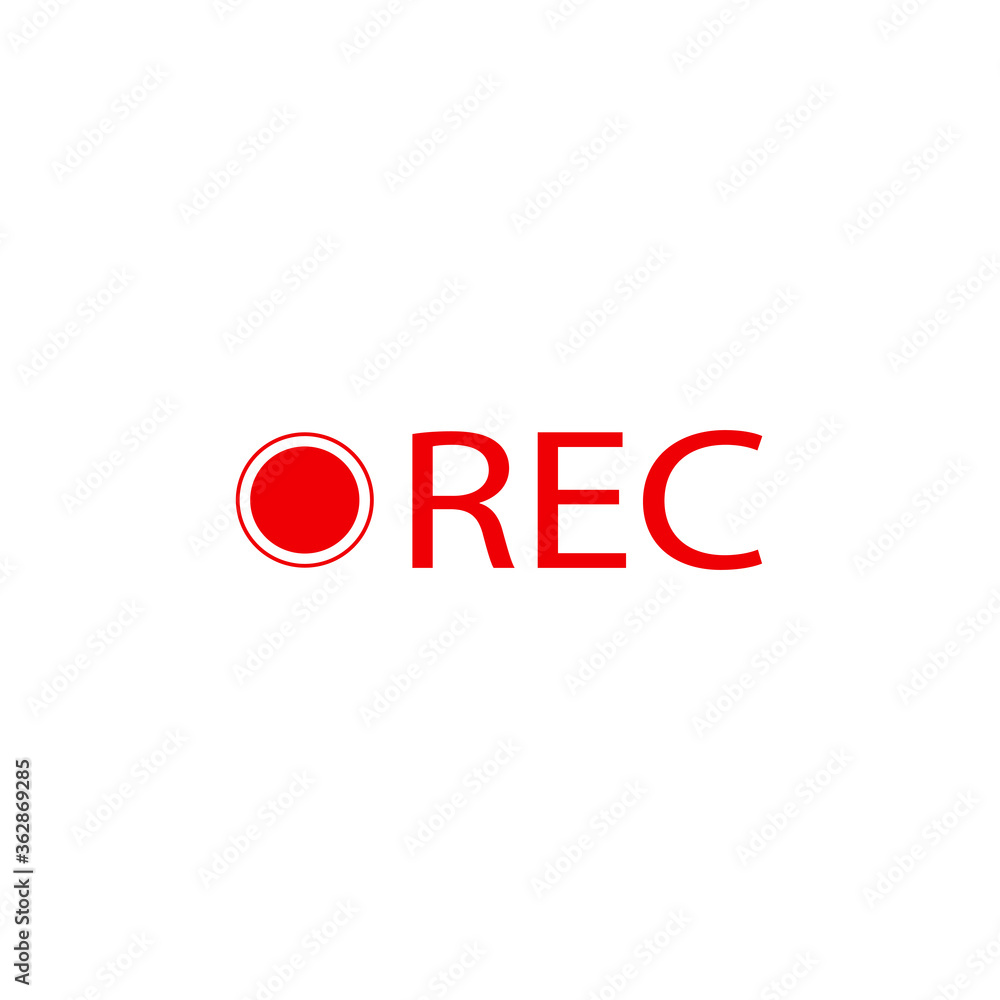 Poster rec / record button trendy flat style vector icon. symbol for your web site design, logo, app ui.