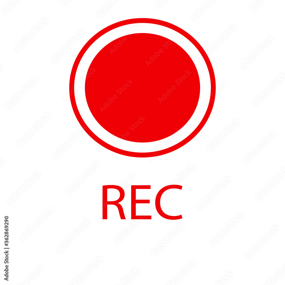 Poster rec / record button trendy flat style vector icon. symbol for your web site design, logo, app ui.