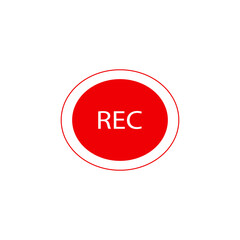 Rec / record button trendy flat style vector icon. symbol for your web site design, logo, app UI.