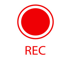 Rec / record button trendy flat style vector icon. symbol for your web site design, logo, app UI.
