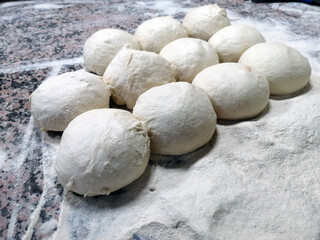 Fototapeta na wymiar dough balls